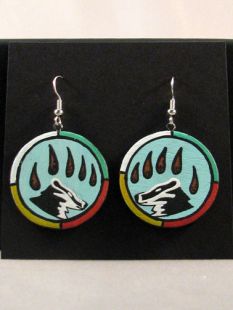 Native American Hopi Made Badger Earrings