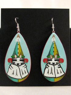 Native American Hopi Made Planet Katsina Earrings