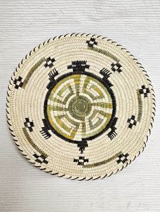 Native American Tohono O'Odham Made Basket with Turtle