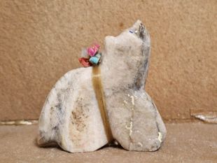 Zuni Carved Bear Fetish--Star Gazer