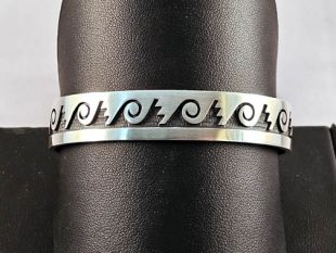 Native American Hopi Made Overlay Cuff Bracelet