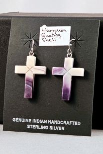 Native Americanc Made Wampum Earrings
