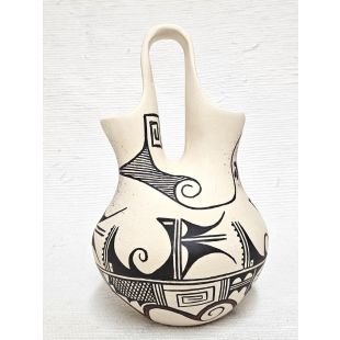 Native American Hopi Handbuilt and Handpainted Wedding Vase