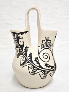 Native American Hopi Handbuilt and Handpainted Wedding Vase