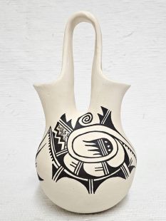 Native American Hopi Handbuilt and Handpainted Wedding Vase