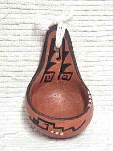 Native American Hopi Handbuilt and Handpainted Ladle for Niman Dancers