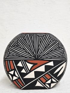 Native American Acoma Handpainted Pillow Vase