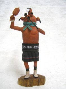 Native American Hopi Carved Mudhead Katsina Doll