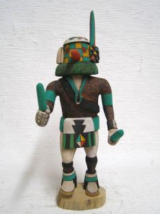Native American Hopi Carved Uncle to the Longhairs Kachina Dolls(Katsina Doll)