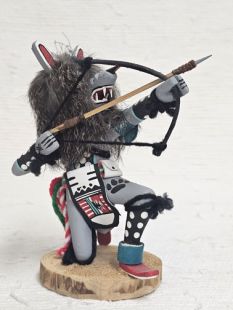 Native American Navajo Made Grey Wolf Kachina Doll