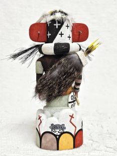 Old Style Hopi Carved Warrior Traditional Policeman Kachina Doll (Katsina Doll)