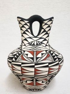Native American Acoma Handpainted Wedding Vase--XL