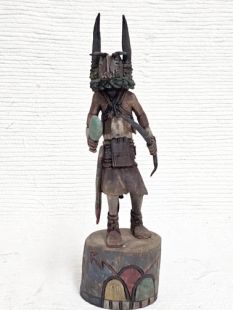 Native American Hopi Carved Badger Healer Kachina Doll (Katsina Doll)