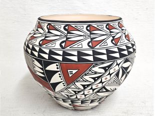 Native American Acoma Handpainted Traditional Pot