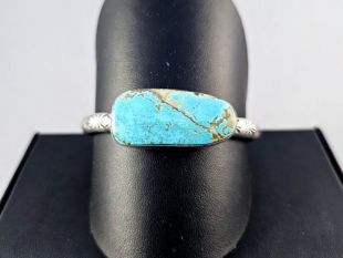 Native American Navajo Made Cuff Bracelet with Turquoise