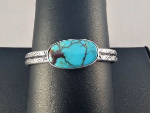 Native American Navajo Made Cuff Bracelet with Turquoise