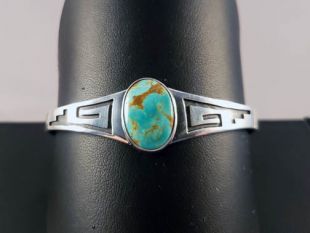 Native American Navajo Made Cuff Bracelet with Turquoise