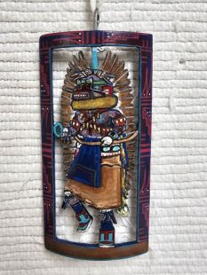 Hopi Created Ahote Katsina Doll Ornament---Blue