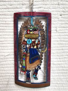 Hopi Created Ahote Katsina Doll Ornament---Yellow