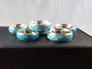 Native American Navajo Made Rings with Turquoise
