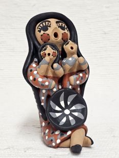Native American Jemez Made Storyteller with Two Little Ones