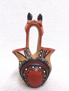 Native American Jemez Handbuilt and Handpainted Wedding Vase