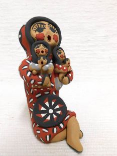 Native American Jemez Made Storyteller with Four Children and Pueblo
