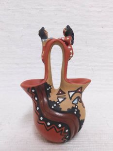 Native American Jemez Handbuilt and Handpainted Wedding Vase