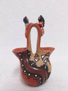 Native American Jemez Handbuilt and Handpainted Wedding Vase