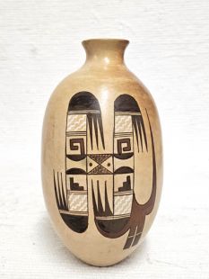 Native American Hopi Handbuilt and Handpainted Tall Vase
