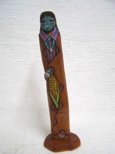 Native American Laguna Carved Navajo Blue Corn Maiden Dancer Sculpture