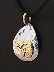 Native American Navajo Made Pendant with Spirit Bear