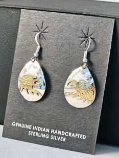 Native American Navajo Made Eagle Earrings 