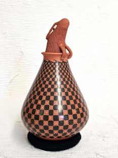 Mata Ortiz Handbuilt, Handpainted and Etched Groundhog Effigy