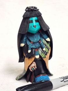 Native American Hopi Carved Hano Mana Kachina Doll (Katsina Doll)