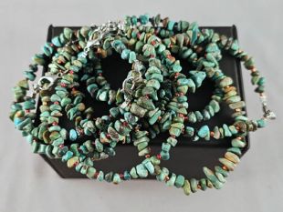 Native American Navajo Made Turquoise and Glass Bead Bracelet