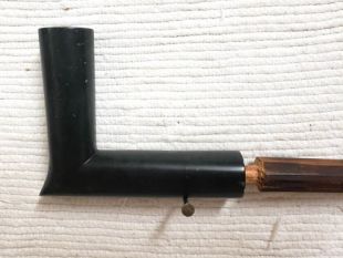 Native American Made Black Pipestone Elbow Pipe