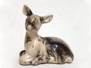 Native American Made Ceramic Horsehair Fawn