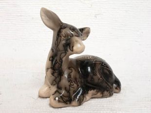 Native American Made Ceramic Horsehair Small Fawn