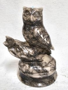 Native American Made Ceramic Horsehair Owl