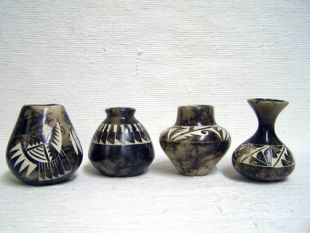 Native American Made Ceramic Horsehair Medium Assorted Pots