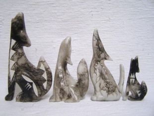 Native American Made Ceramic Horsehair Coyote