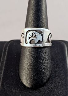 Native American Hopi Made Ring with Spirit Bear