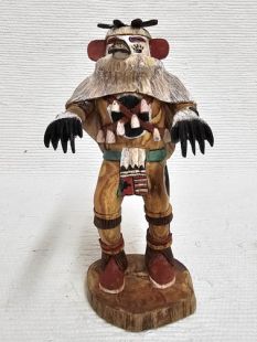 Native American Hopi Carved Bear Powerful Healer Katsina Doll