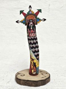Native American Hopi Carved Shalako Taka Dancer Kachina Sculpture (Katsina Sculpture)