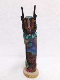 Native American Hopi Carved Badger Healer Katsina Sculpture