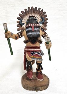 Native American Hopi Carved Broadface Guard Katsina Doll