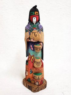 Native American Hopi Carved White Chin Katsina Sculpture