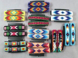 Native American Hopi Made Beaded Barrettes