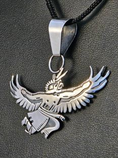 Native American Navajo Made Eagle Dancer Pendant 